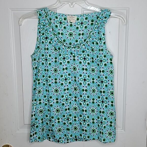 kate spade Tops - KATE SPADE MARIAM SOLAR PRINTED RUFFLE TANK